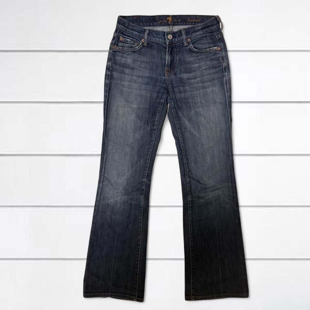 7 For All Mankind Bootcut Denim Jeans Dark Wash Size 25
